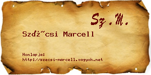 Szécsi Marcell névjegykártya