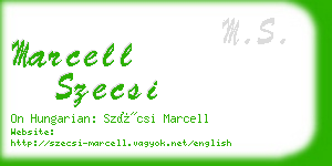 marcell szecsi business card